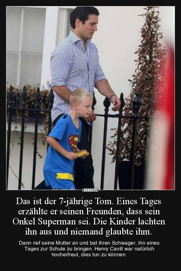 Das ist der 7-jährige Tom. Eines Tages erzählte er seinen.. - Lustige Bilder | DEBESTE.de