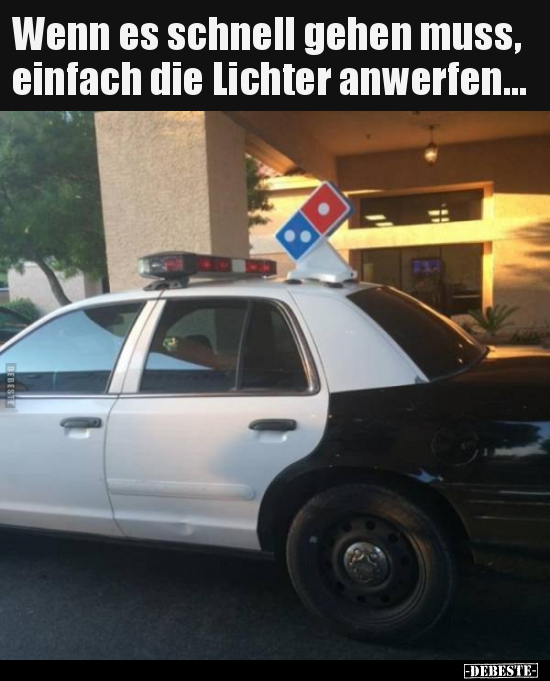 Wenn es schnell gehen muss, einfach die Lichter..