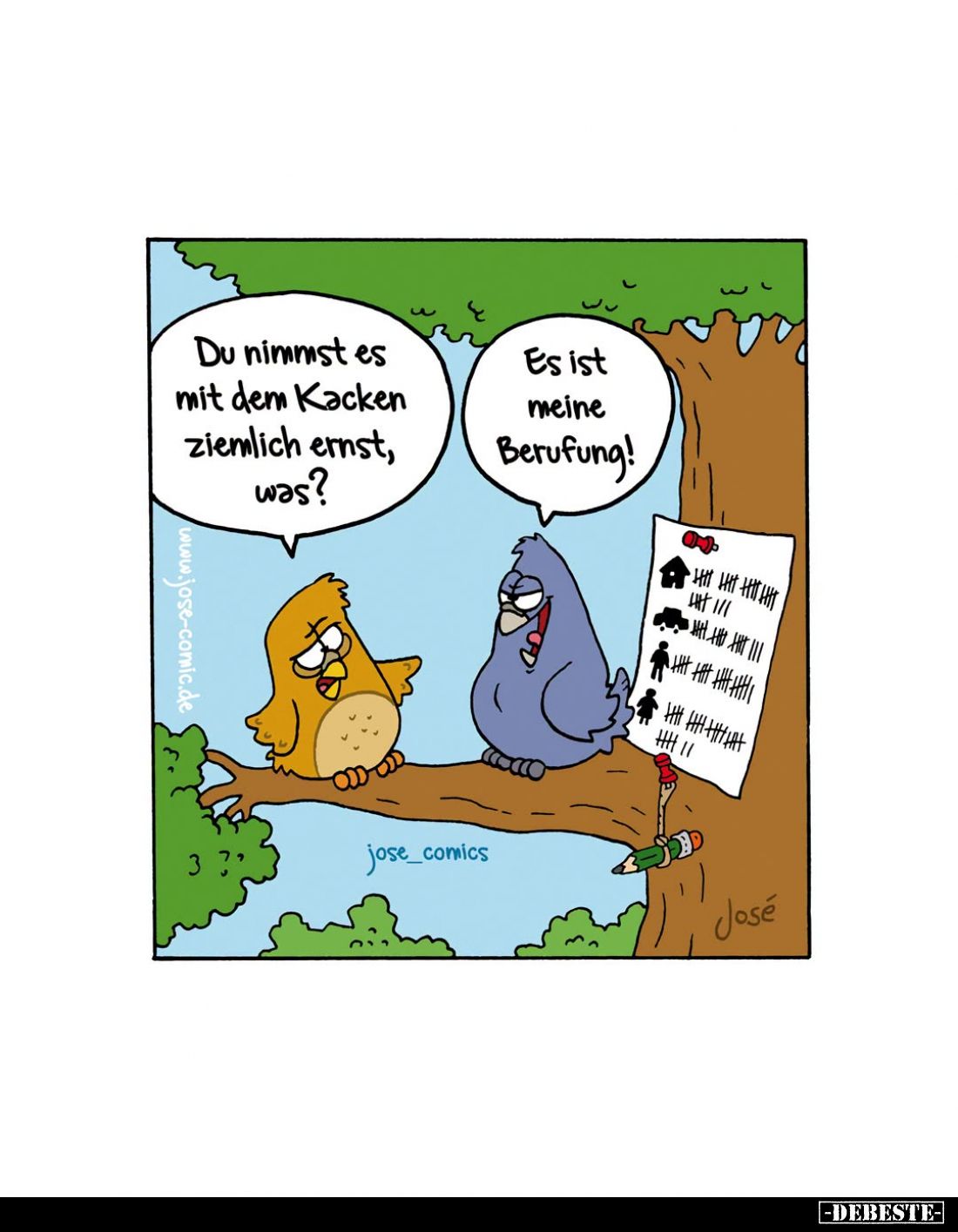 Du nimmst es mit dem Kacken ziemlich ernst, was? -
Es ist meine Berufung!