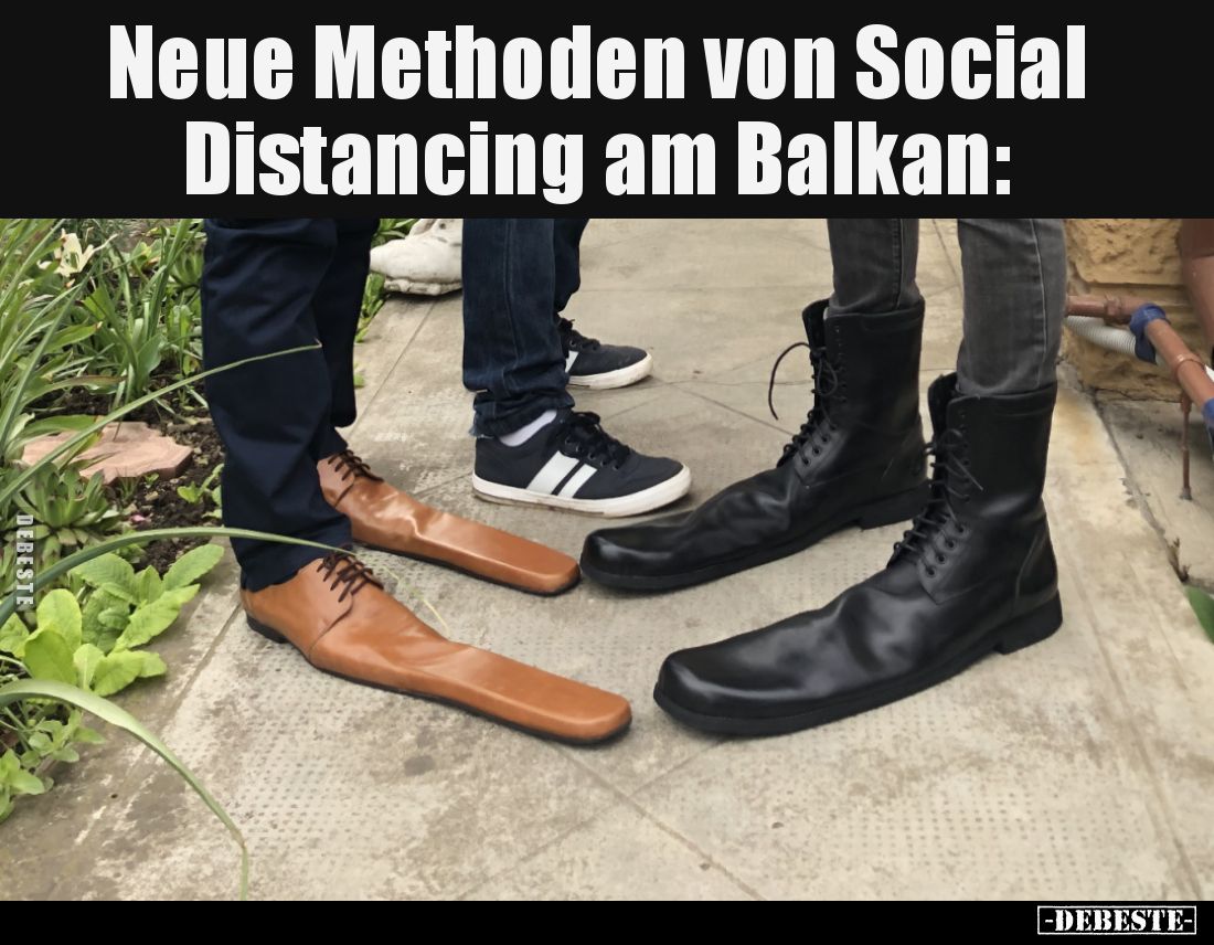 Neue Methoden von Social Distancing am Balkan.
