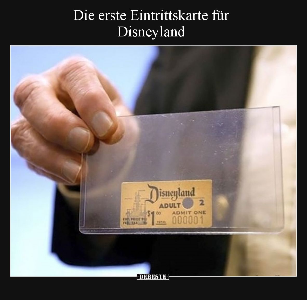 Die erste Eintrittskarte für Disneyland