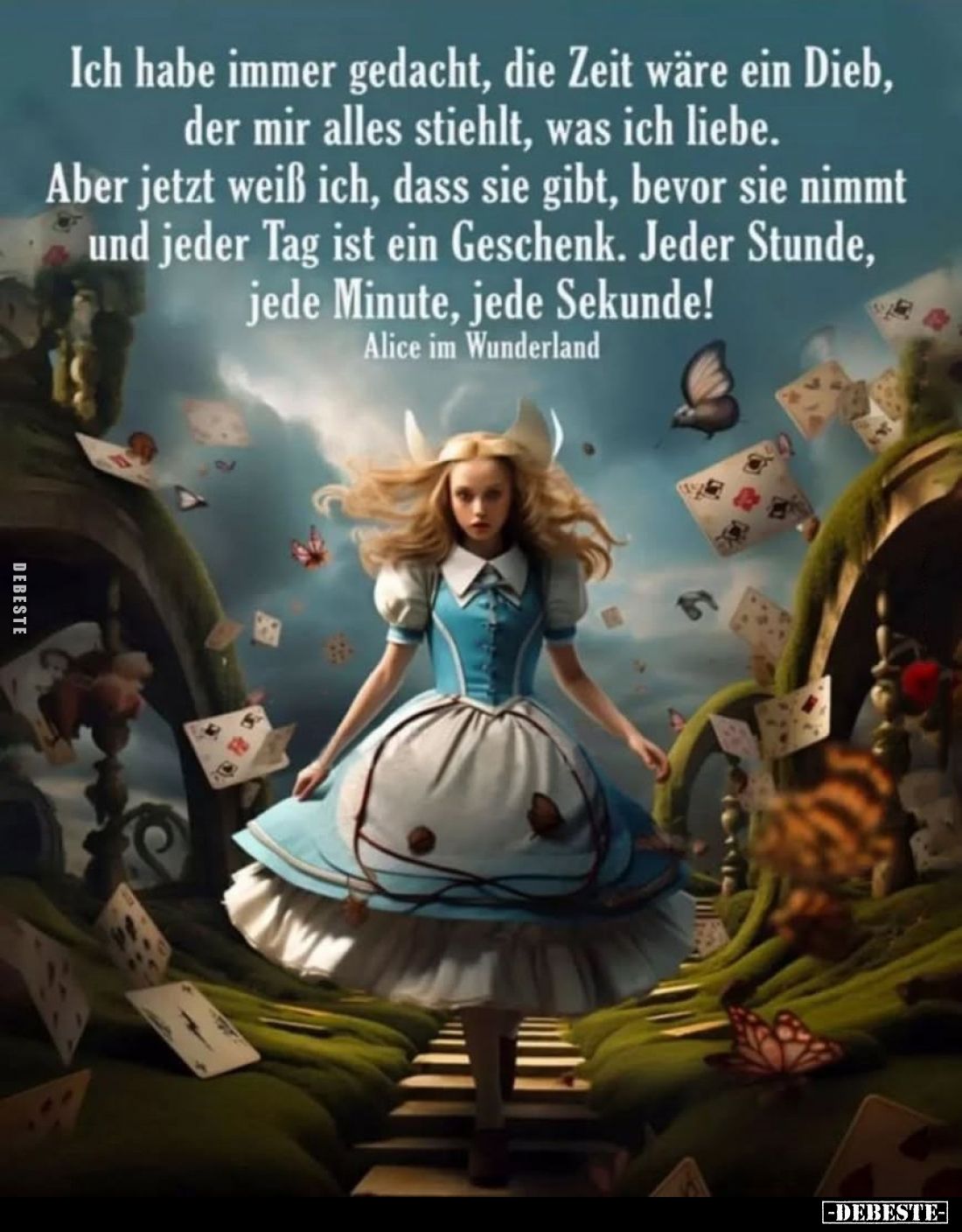 Ich habe immer gedacht, die Zeit wäre ein Dieb, der mir alles stiehlt, was ich liebe.
Aber jetzt weiß ich, dass sie gibt, be...