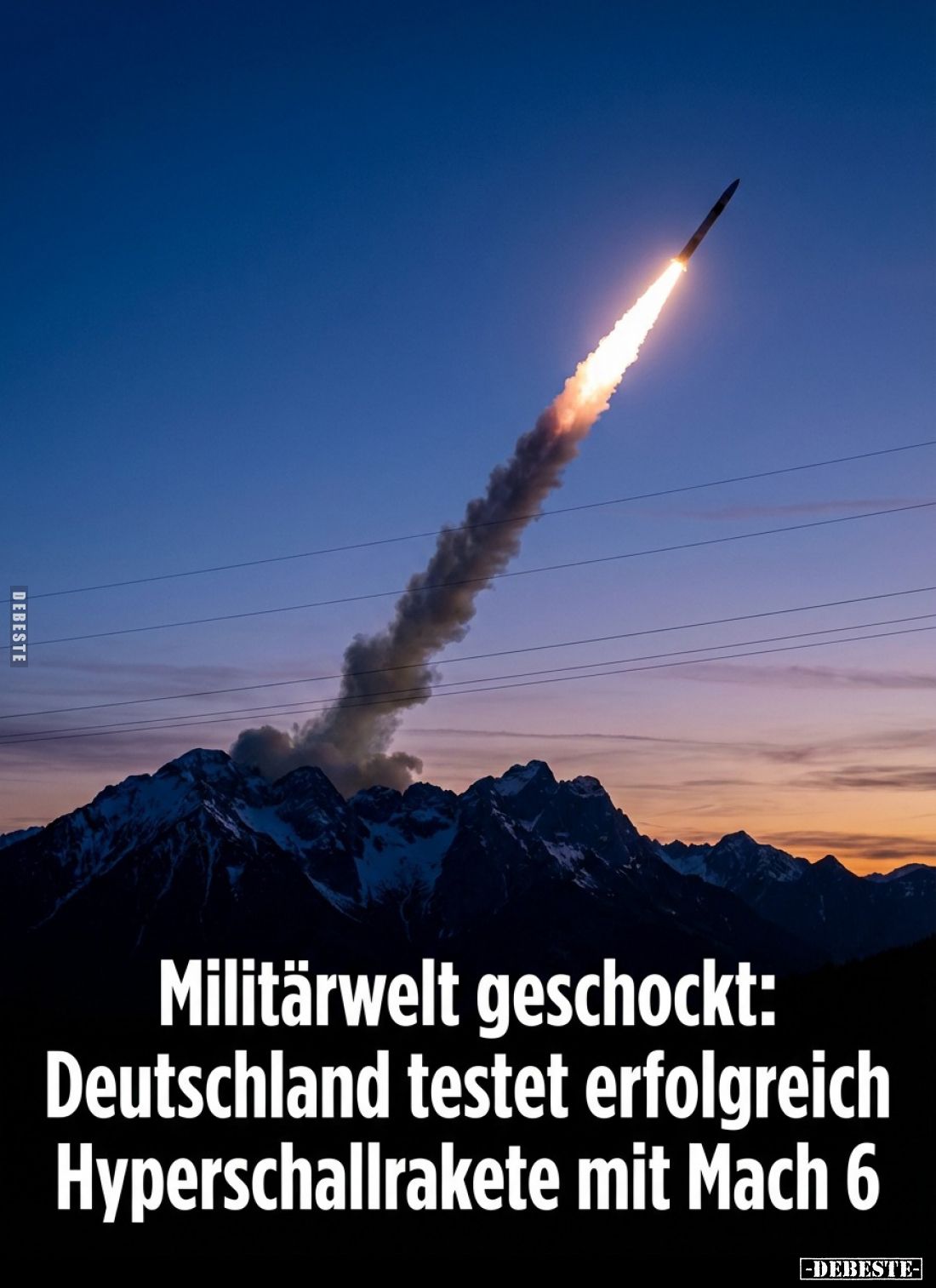 Militärwelt geschockt: Deutschland testet erfolgreich Hyperschallrakete mit Mach 6.