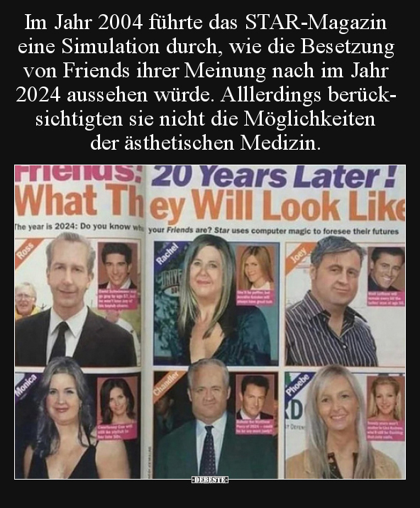 Im Jahr 2004 führte das STAR-Magazin eine Simulation durch.. - Lustige Bilder | DEBESTE.de
