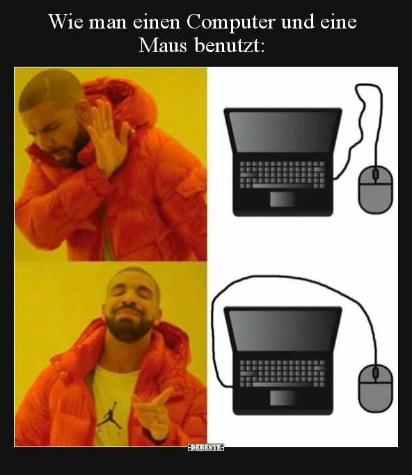 Wie man einen Computer und eine Maus benutzt.. - Lustige Bilder | DEBESTE.de