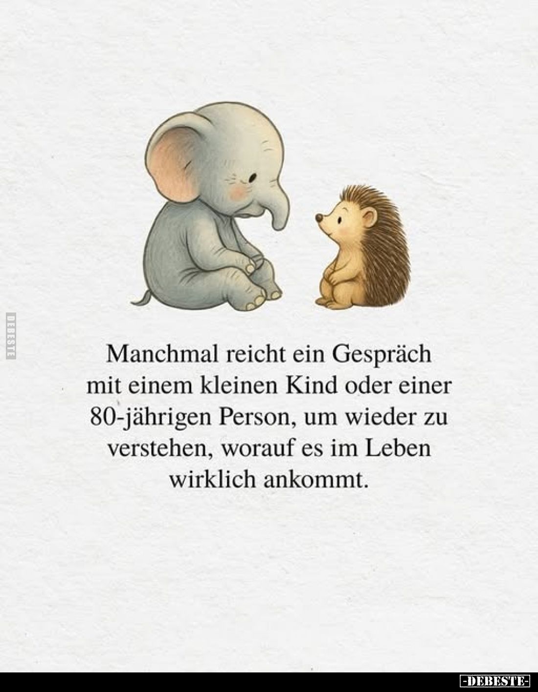 Manchmal reicht ein Gespräch mit einem kleinen Kind oder einer 80-jährigen Person, um wieder zu verstehen, worauf es im Leben...