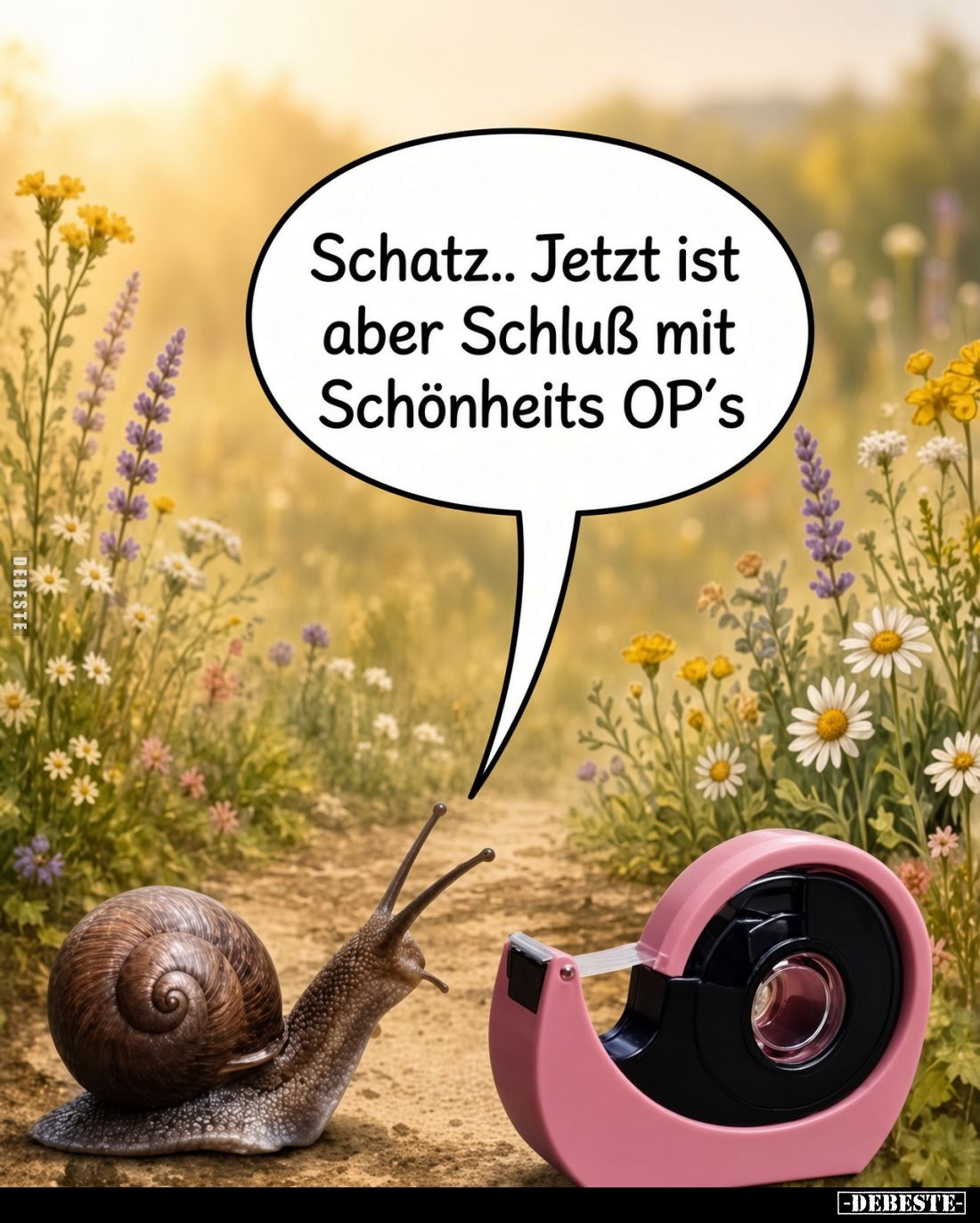 Schatz.. Jetzt ist aber Schluß mit Schönheits OP's