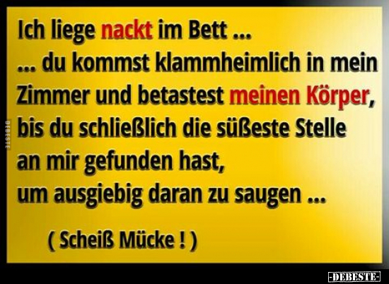 Ich liege nackt im Bett.. - Lustige Bilder | DEBESTE.de