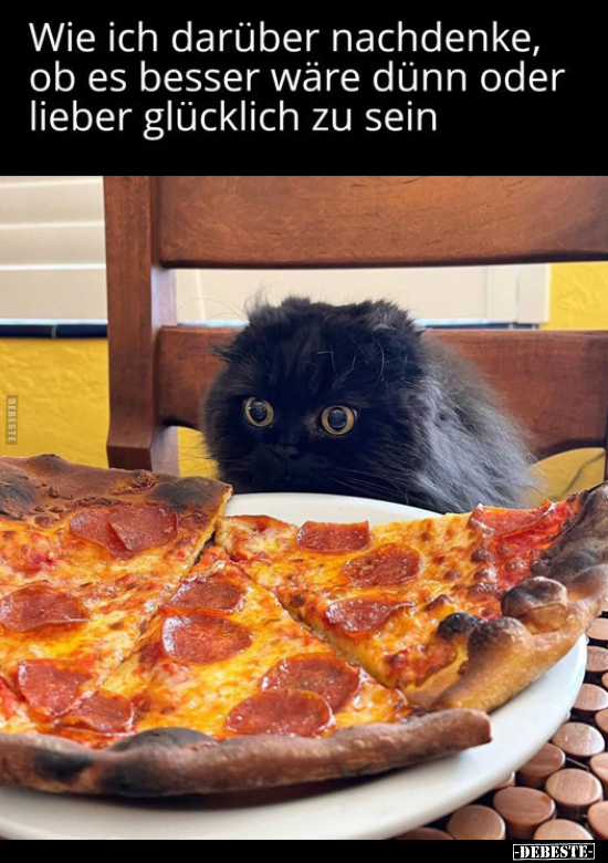 Wie ich darüber nachdenke, ob es besser wäre dünn oder lieber glücklich zu sein.