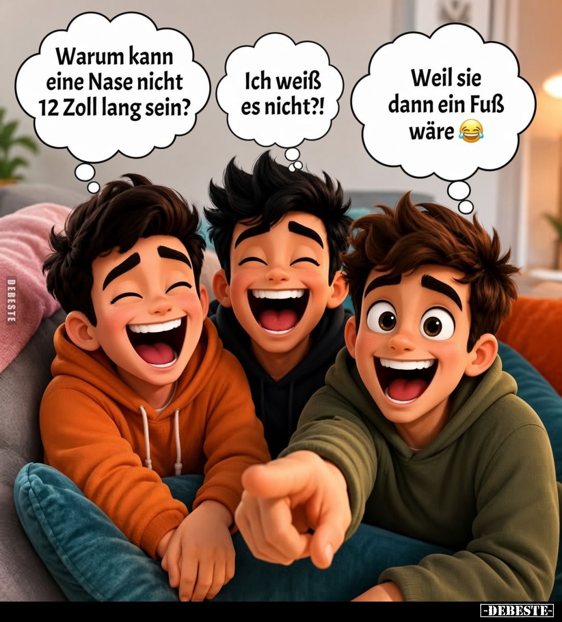 Warum kann eine Nase nicht 12 Zoll lang sein?
Ich weiß es nicht?!
Weil sie dann ein Fuß wäre