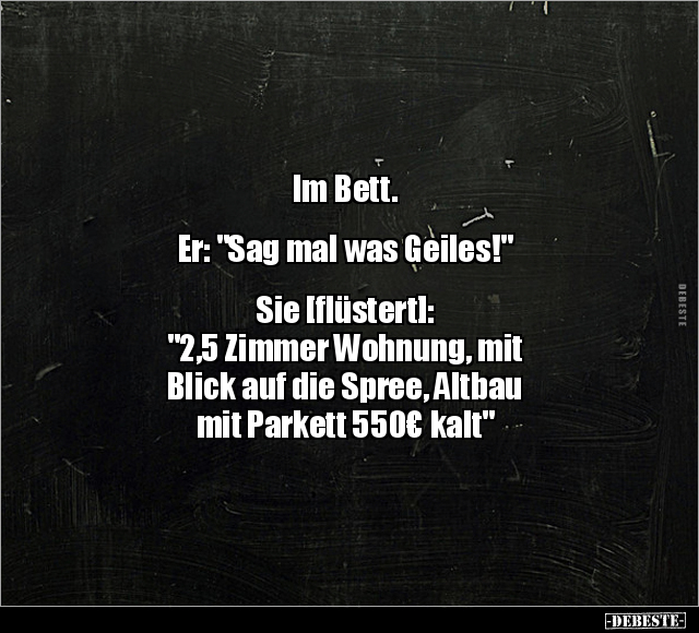 Im Bett. Er: "Sag mal was Geiles!".. - Lustige Bilder | DEBESTE.de