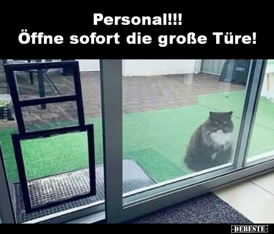 Personal!!! Öffne sofort die große Türe!..