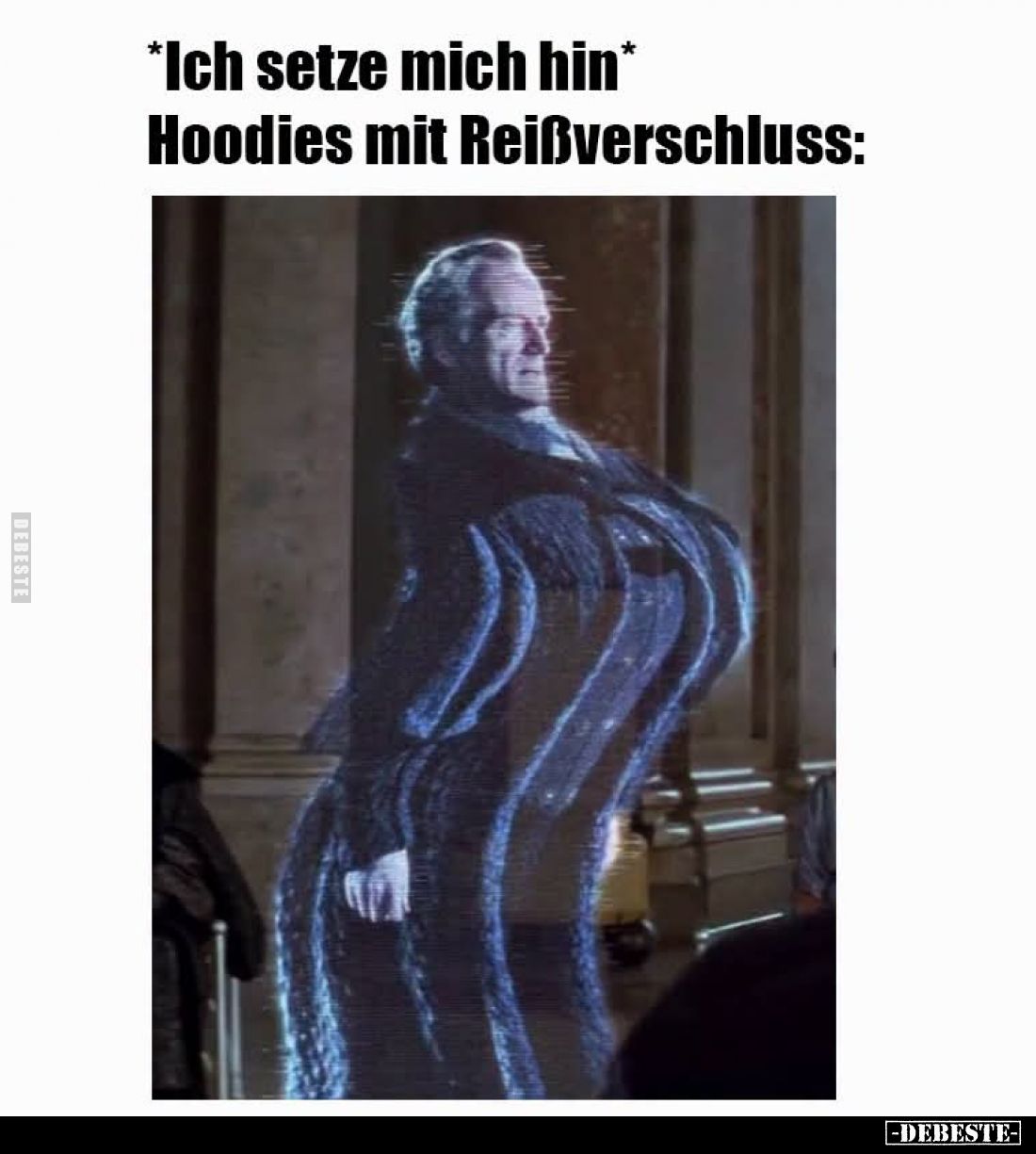 *Ich setze mich hin* Hoodies mit Reißverschluss: