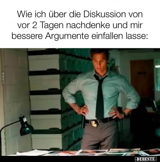 Wie ich über die Diskussion.. - Lustige Bilder | DEBESTE.de