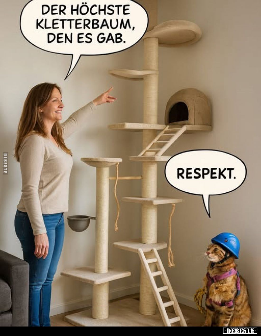 Der höchste Kletterbaum, den es gab.
-
Respekt.