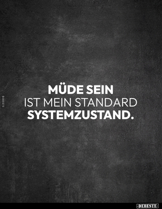 Müde sein ist mein Standard Systemzustand... - Lustige Bilder | DEBESTE.de