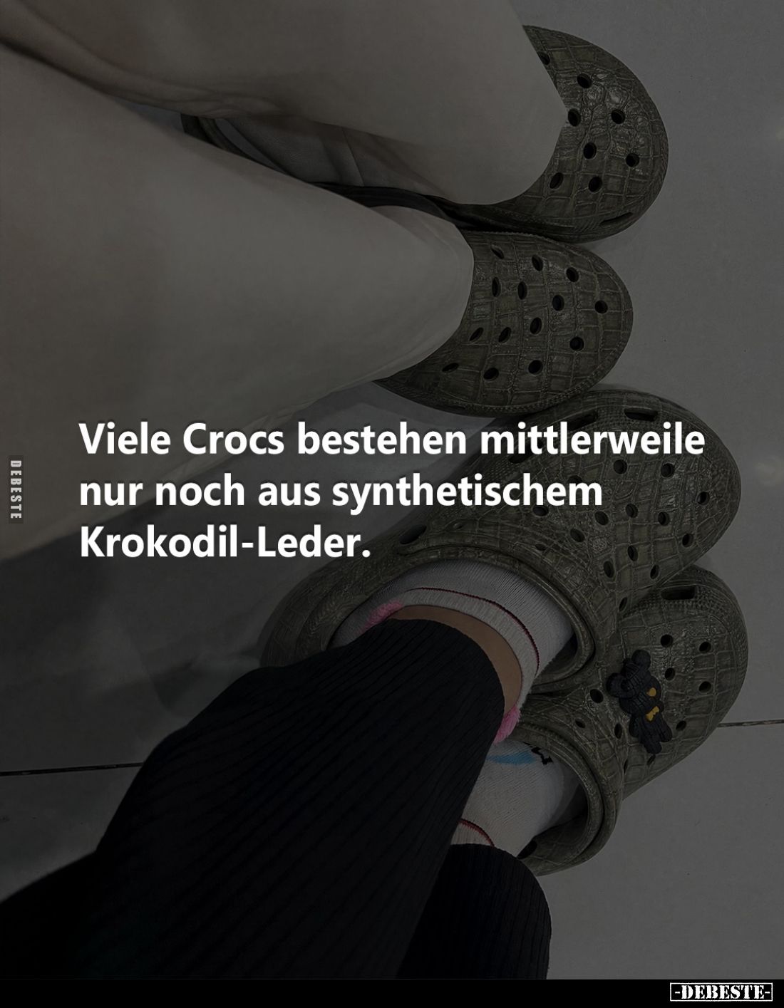Viele Crocs bestehen mittlerweile nur noch aus synthetischem Krokodil-Leder.