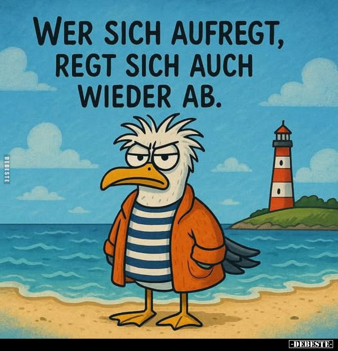 Wer sich aufregt, regt sich auch wieder ab.