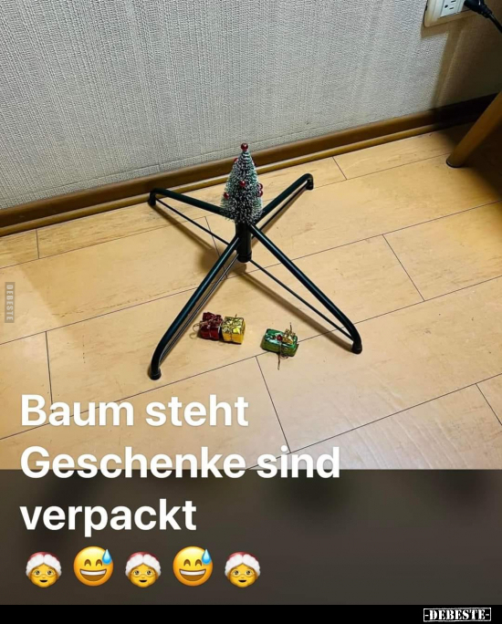 Baum steht Geschenke sind verpackt... - Lustige Bilder | DEBESTE.de