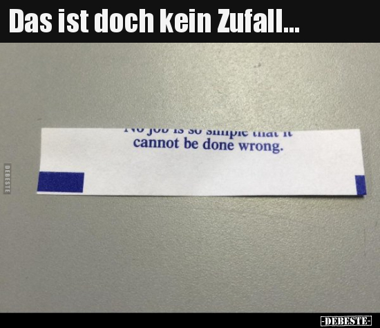 Das ist doch kein Zufall...