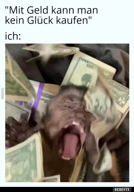 "Mit Geld kann man kein Glück kaufen".. - Lustige Bilder | DEBESTE.de