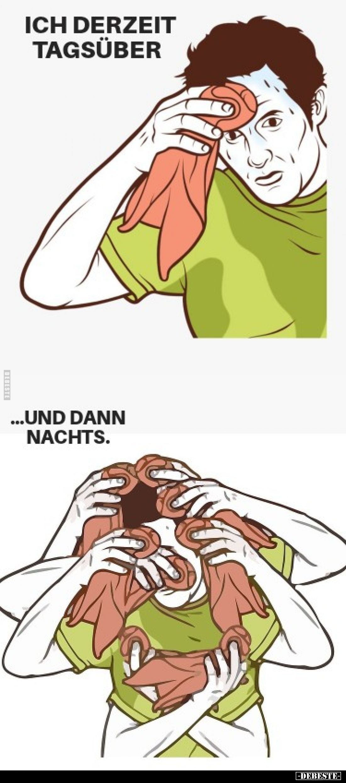 Ich derzeit tagsüber …und dann nachts.