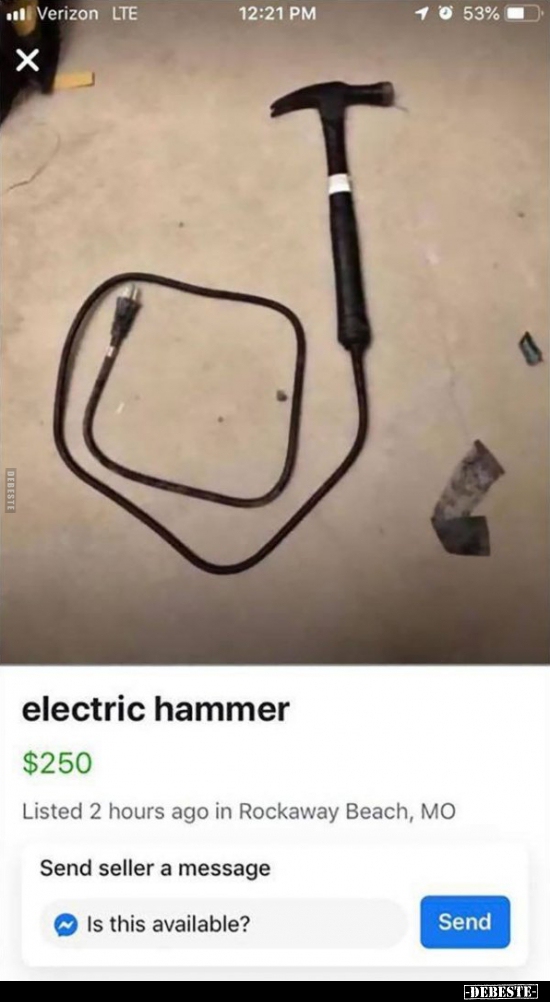 Ein elektrischer Hammer... - Lustige Bilder | DEBESTE.de