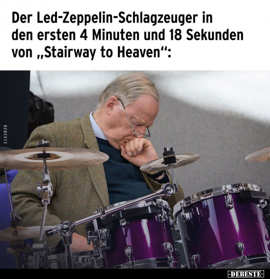 Der Led-Zeppelin-Schlagzeuger in den ersten 4 Minuten und.. - Lustige Bilder | DEBESTE.de