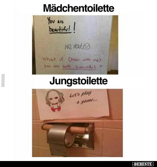 Mädchentoilette / Jungstoilette - Lustige Bilder | DEBESTE.de