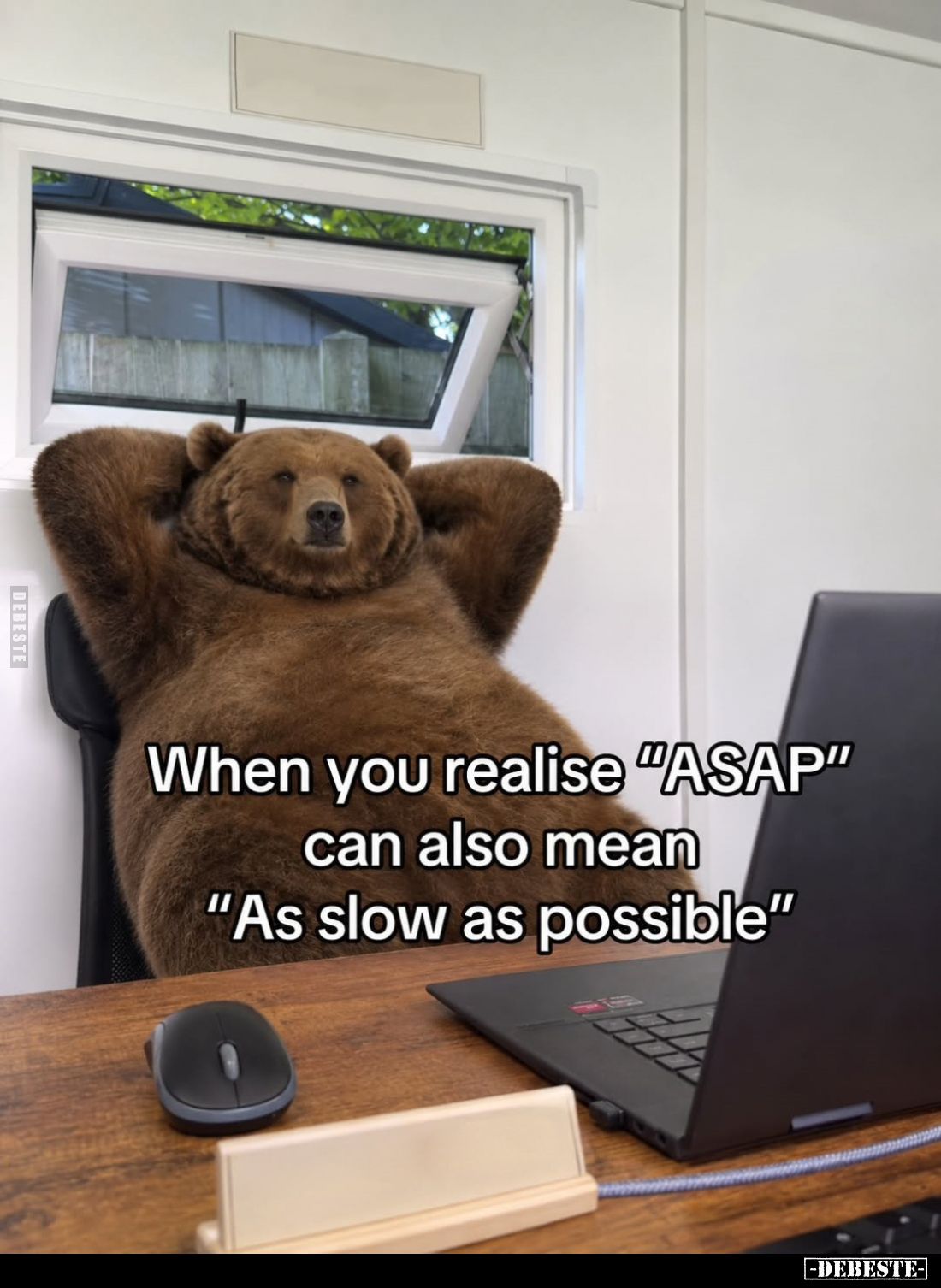 When you realise "ASAP" can also mean "As slow as possible".