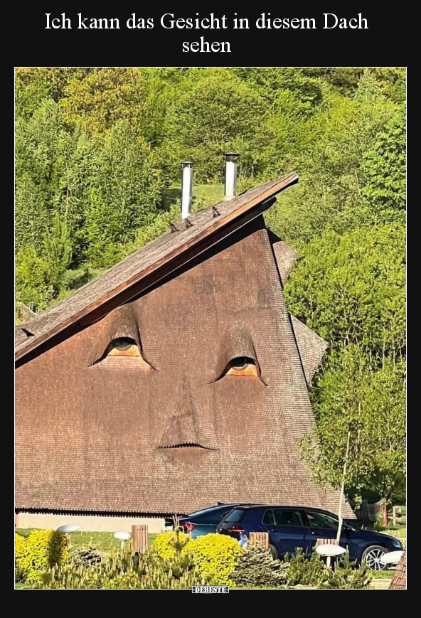Ich kann das Gesicht in diesem Dach sehen.. - Lustige Bilder | DEBESTE.de