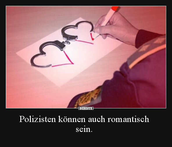 Polizisten können auch romantisch sein... - Lustige Bilder | DEBESTE.de