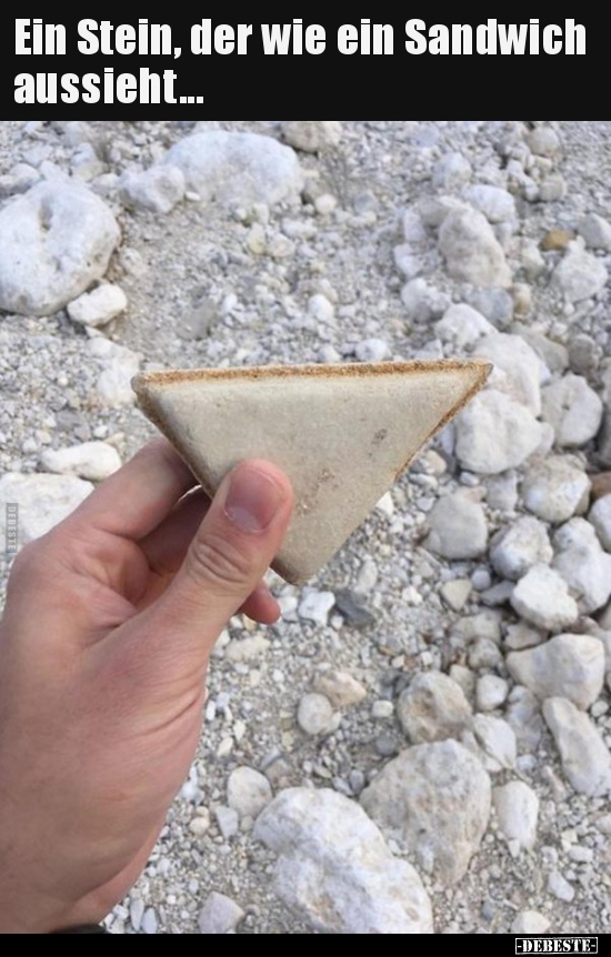 Ein Stein, der wie ein Sandwich aussieht... - Lustige Bilder | DEBESTE.de