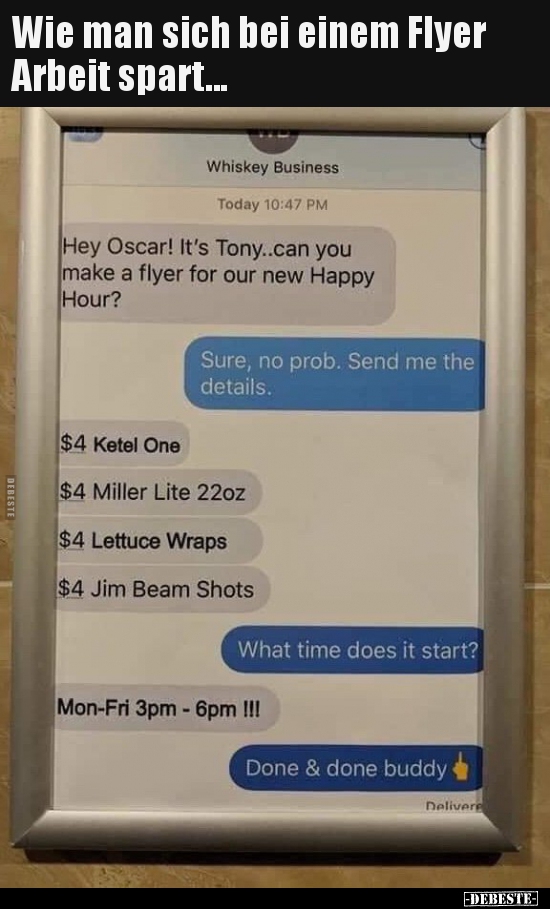 Wie man sich bei einem Flyer Arbeit spart...