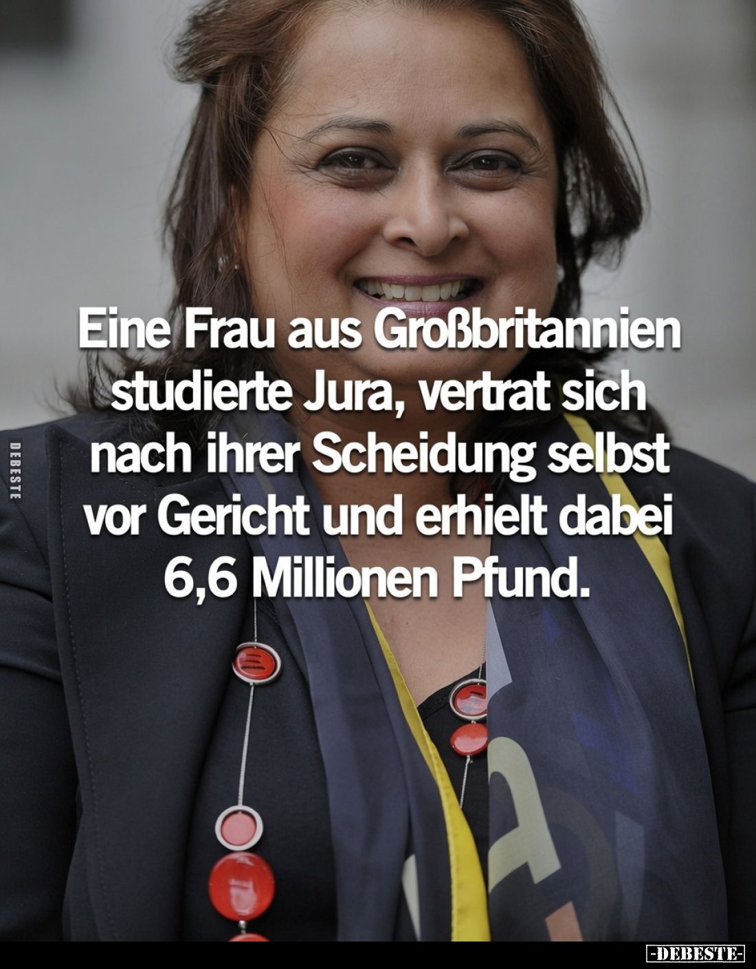Eine Frau aus Großbritannien studierte Jura, vertrat sich nach ihrer Scheidung selbst vor Gericht und erhielt dabei 6,6 Milli...