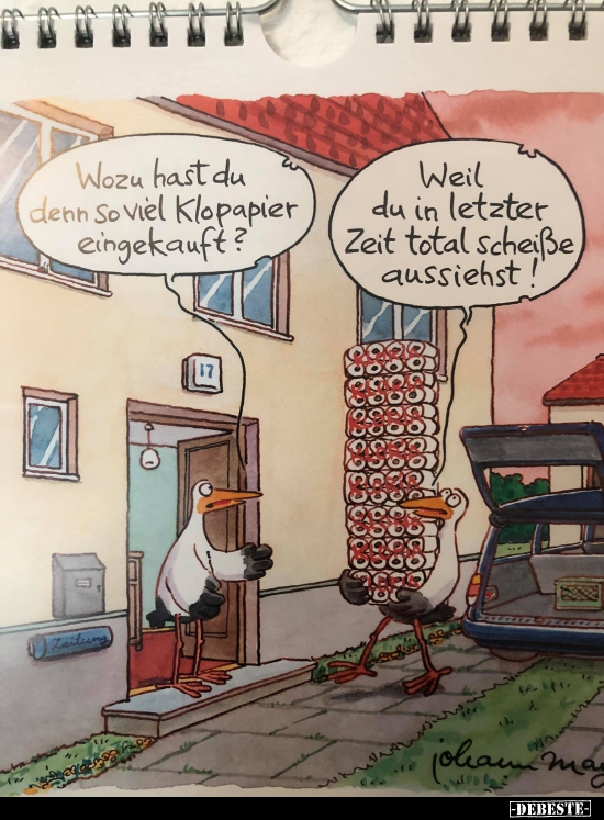 Wozu hast du denn so viel Klopapier eingekauft? - Lustige Bilder | DEBESTE.de