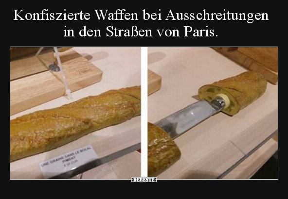 Konfiszierte Waffen bei Ausschreitungen in den Straßen von.. - Lustige Bilder | DEBESTE.de