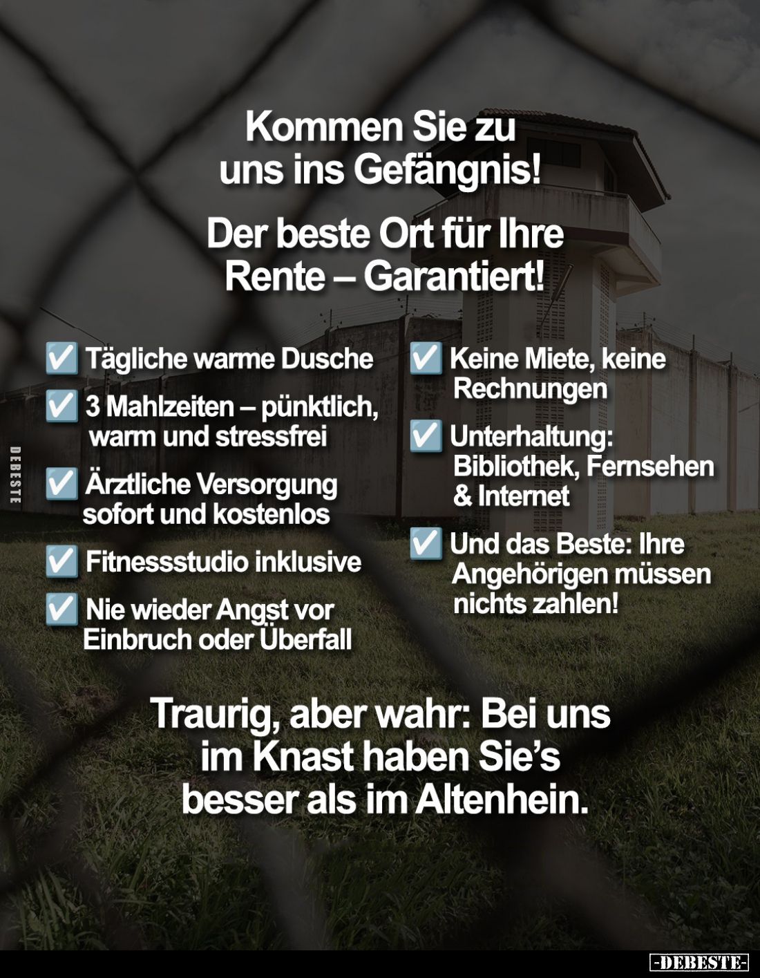 Kommen Sie zu uns ins Gefängnis!... - Lustige Bilder | DEBESTE.de