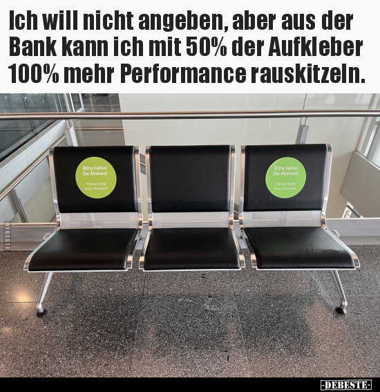 Ich will nicht angeben, aber aus der Bank kann ich mit 50%.. - Lustige Bilder | DEBESTE.de