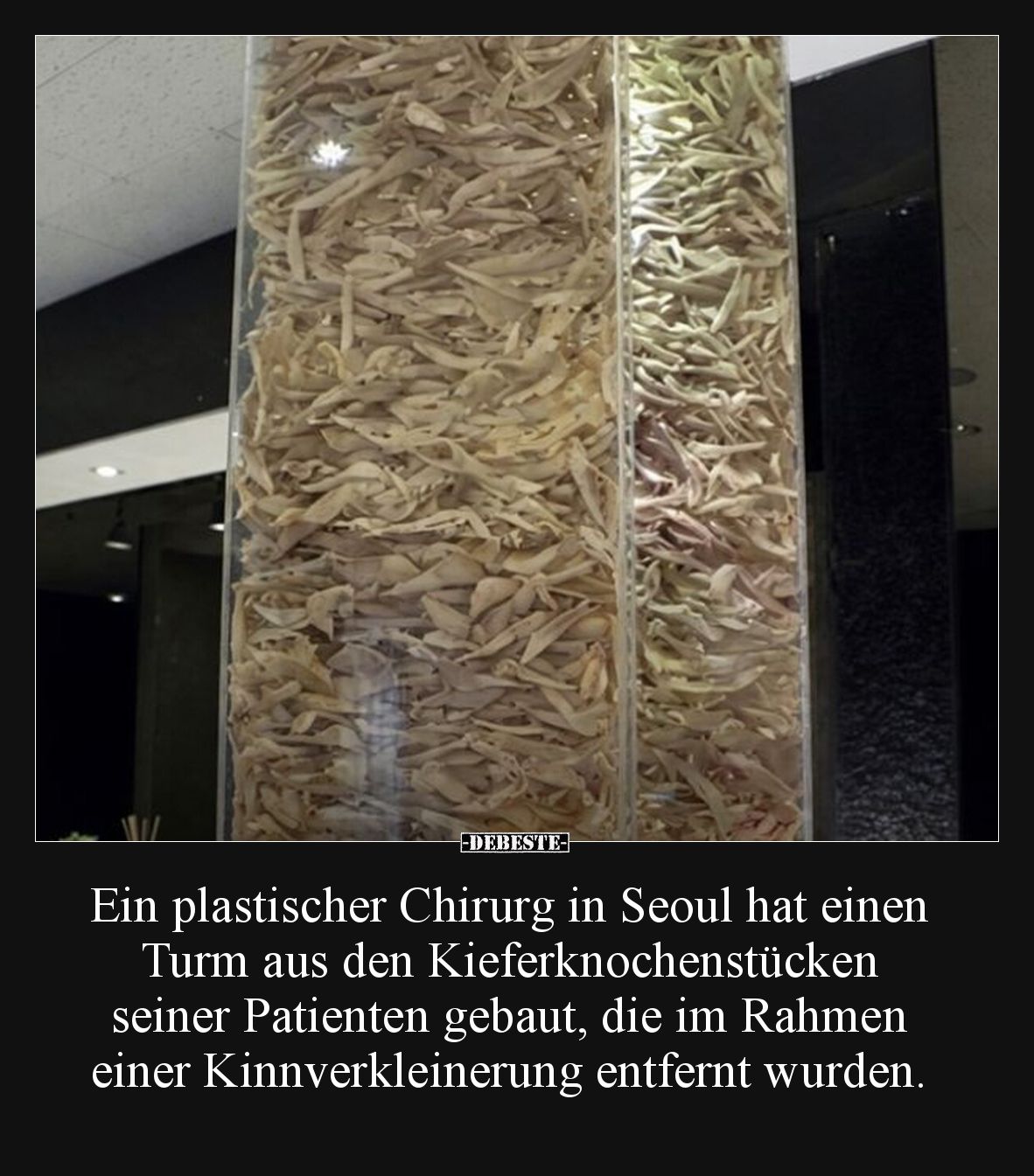 Ein plastischer Chirurg in Seoul hat einen Turm aus den.. - Lustige Bilder | DEBESTE.de