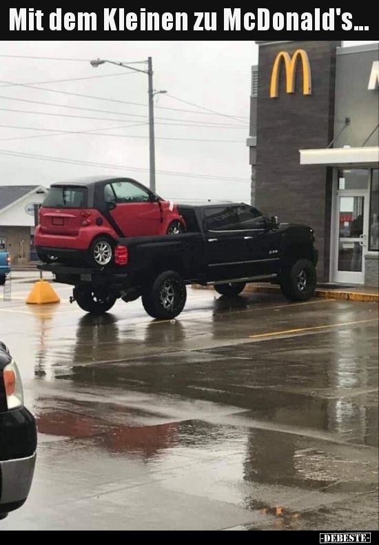 Mit dem Kleinen zu McDonald's...