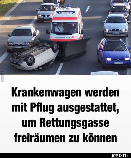 Krankenwagen werden mit Pflug ausgestattet, um.. - Lustige Bilder | DEBESTE.de