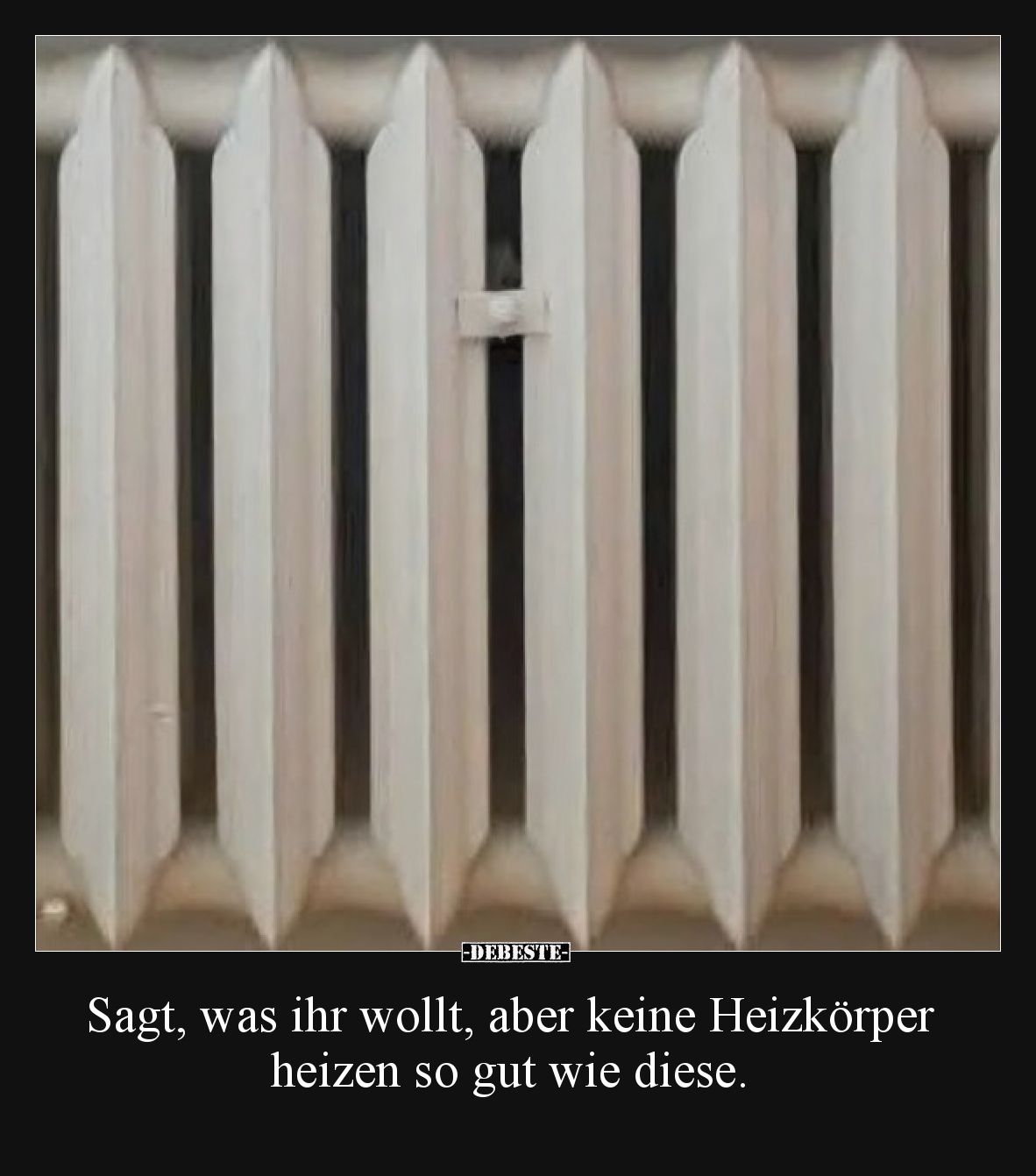 Sagt, was ihr wollt, aber keine Heizkörper heizen so gut.. - Lustige Bilder | DEBESTE.de