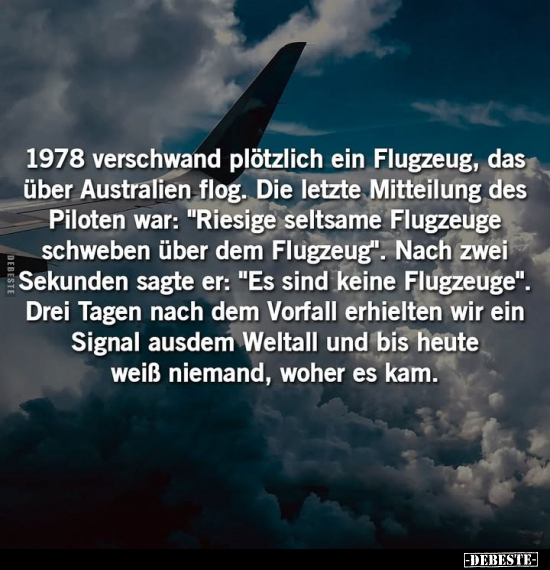 1978 verschwand plötzlich ein Flugzeug.. - Lustige Bilder | DEBESTE.de