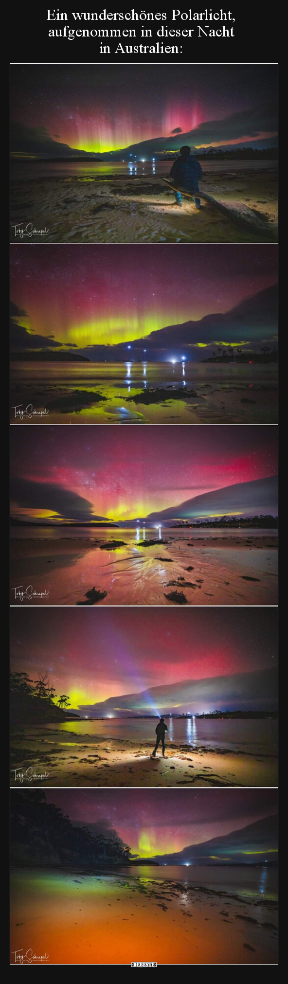 Ein wunderschönes Polarlicht, aufgenommen in dieser Nacht..