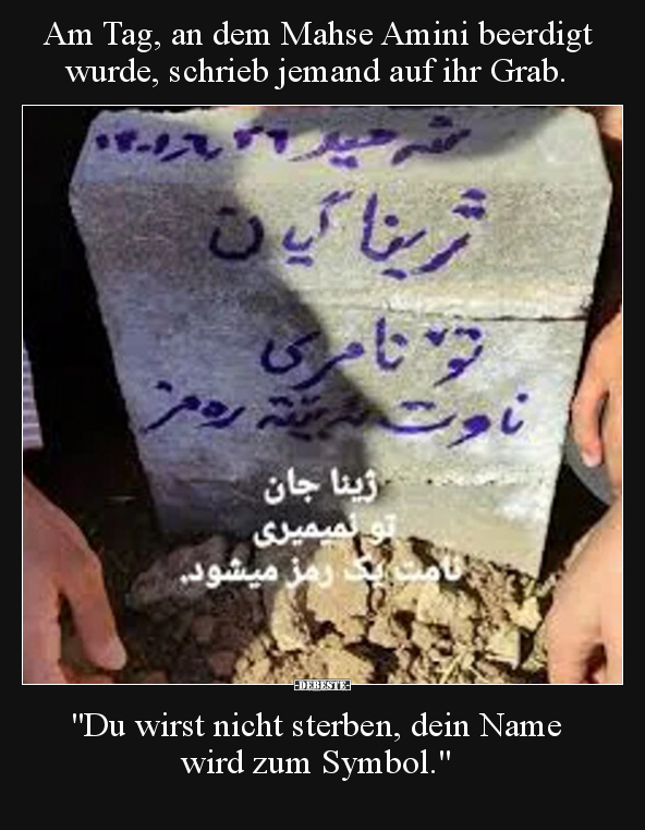 Am Tag, an dem Mahse Amini beerdigt wurde, schrieb jemand.. - Lustige Bilder | DEBESTE.de
