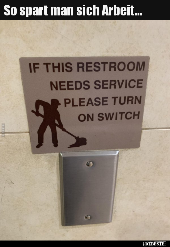 So spart man sich Arbeit...
