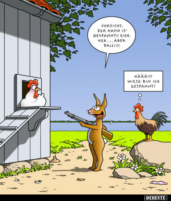 Vorsicht, der Hahn is' gespannt!!.. - Lustige Bilder | DEBESTE.de