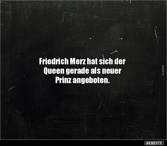 Friedrich Merz hat sich der Queen gerade als neuer Prinz.. - Lustige Bilder | DEBESTE.de