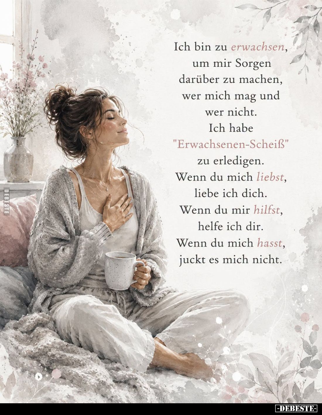 Ich bin zu erwachsen, um mir Sorgen... - Lustige Bilder | DEBESTE.de